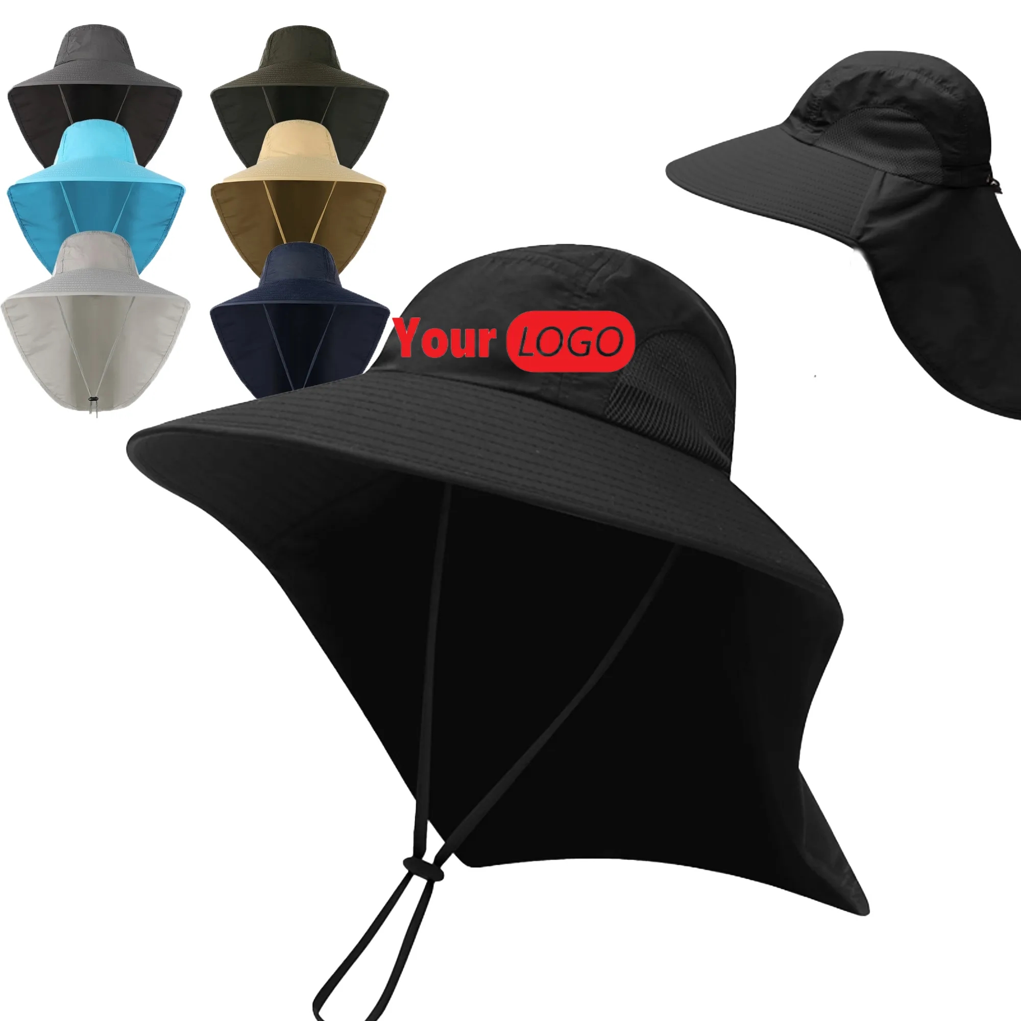 Quick Dry Wide Brim Fishing Sun Shawl Outdoors Cap 2