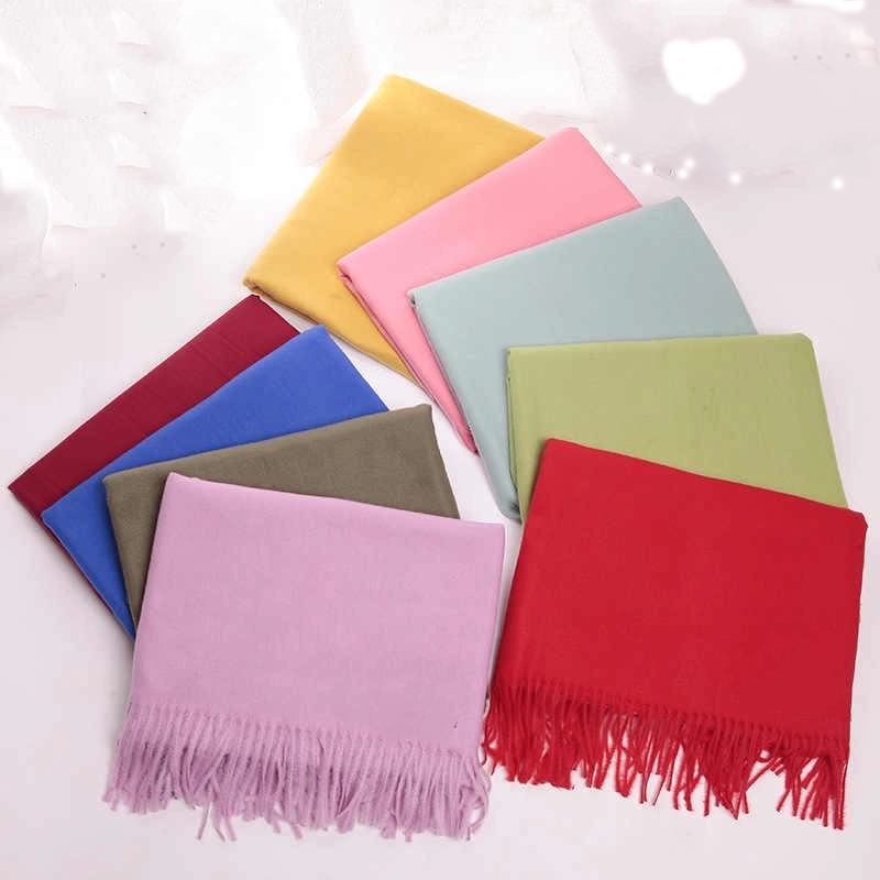 Custom Imitation Cashmere Scarf  Shawl With Tassels 3