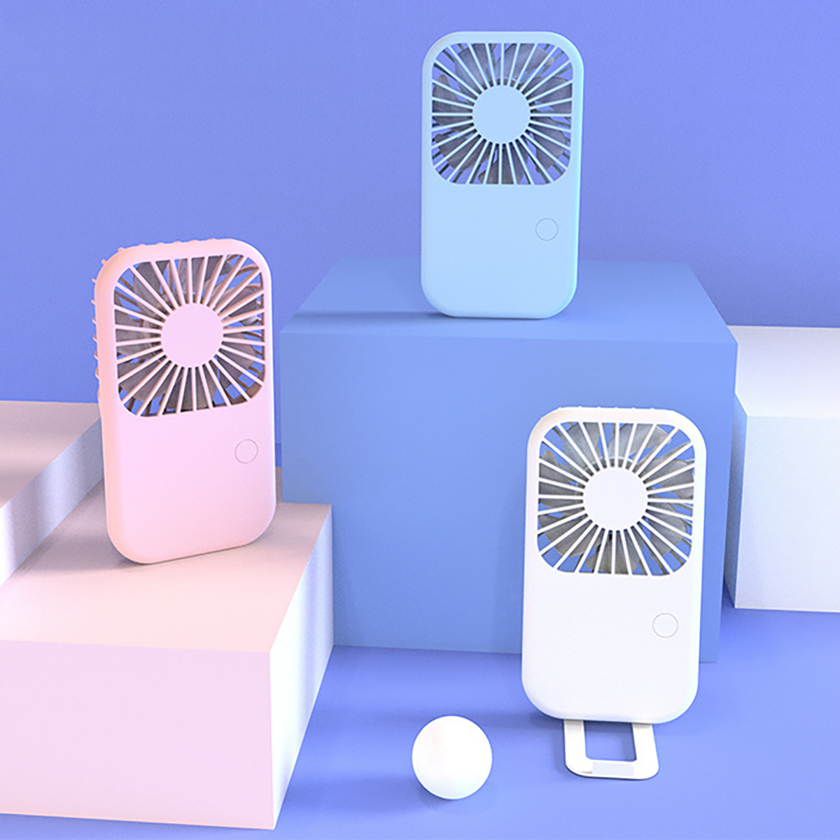 Portable Desk Fan With Phone Stand USB Charging 5