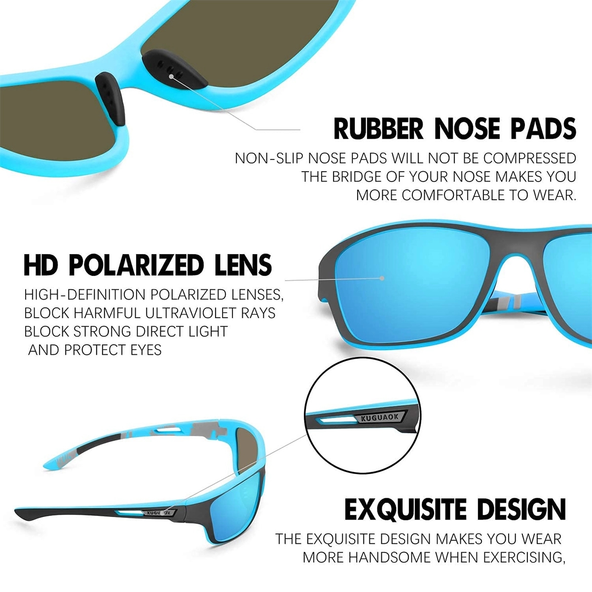 Driving Cycling Fishing Sun Glasses 100% UV Protection 1