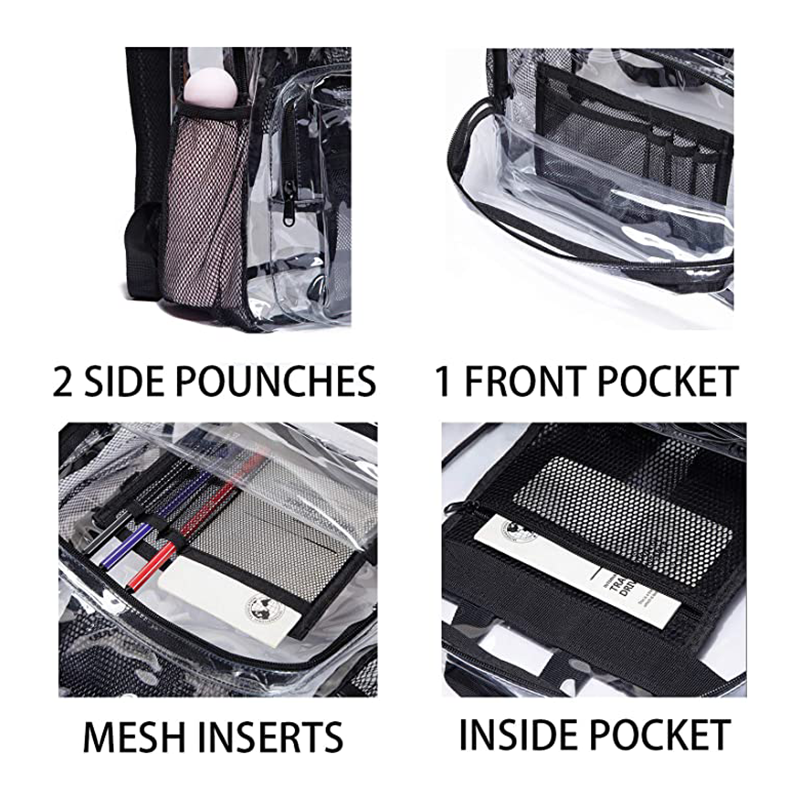 PVC Clear Mesh Backpack 3