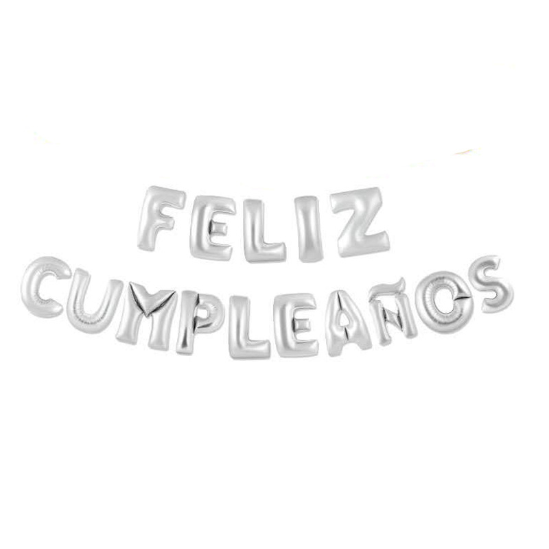 16 Inch Spanish HAPPY BIRTHDAY Letter Set Birthday Party Decoration FELIZ CUMPLEANOS Letter Fiol B 3
