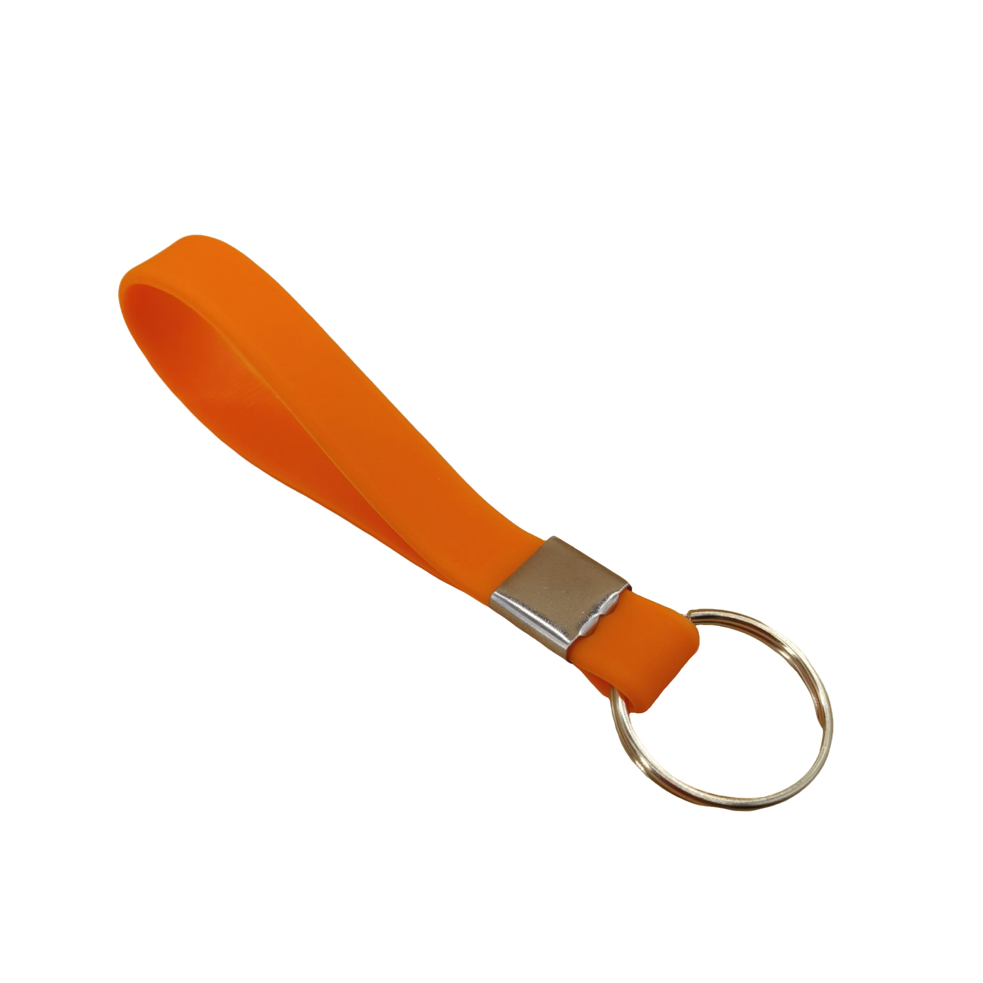 Silicone Wristband Keyring Loop Design Metal Crimp 14