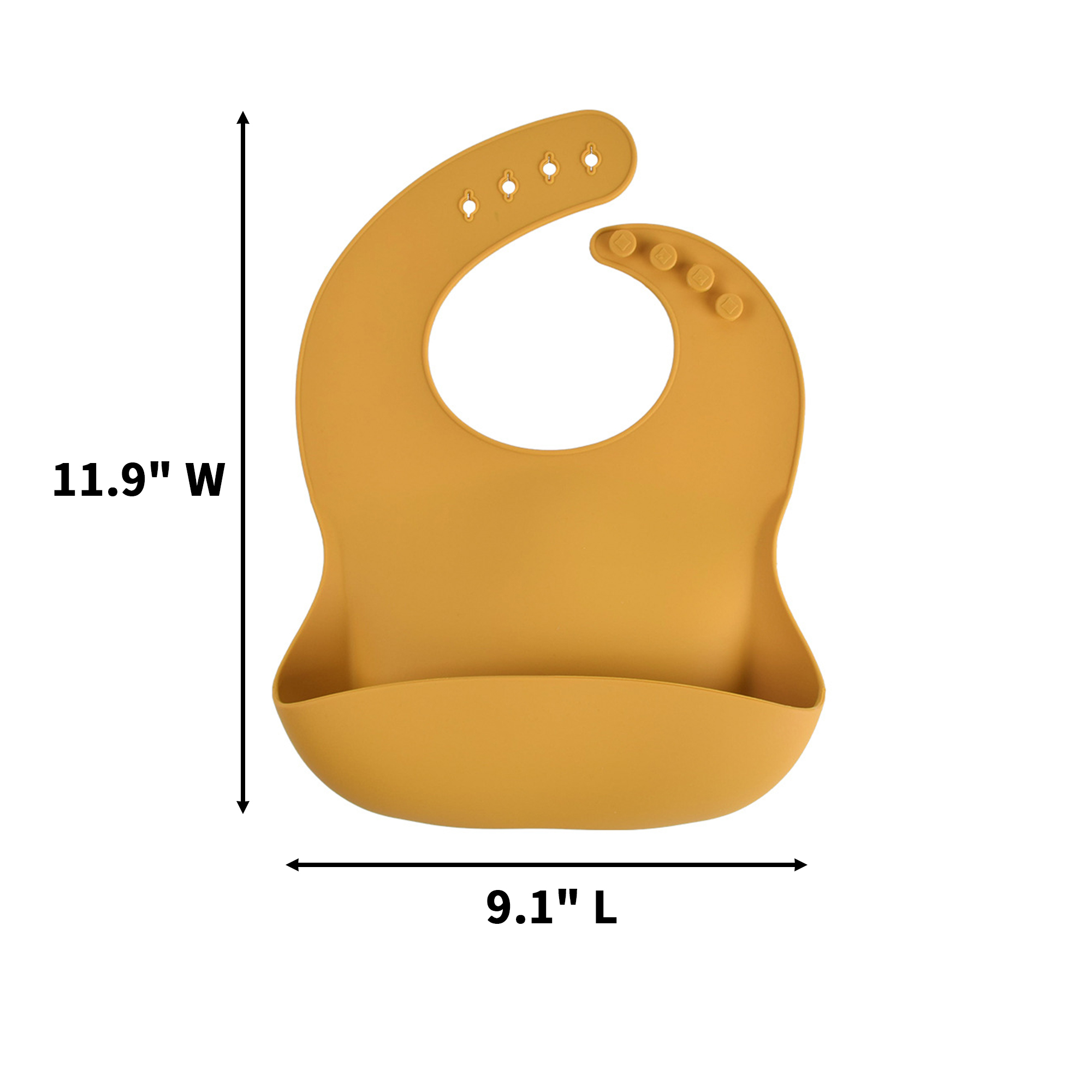 Soft Food Grade Silicone Baby Bib Adjustable 5