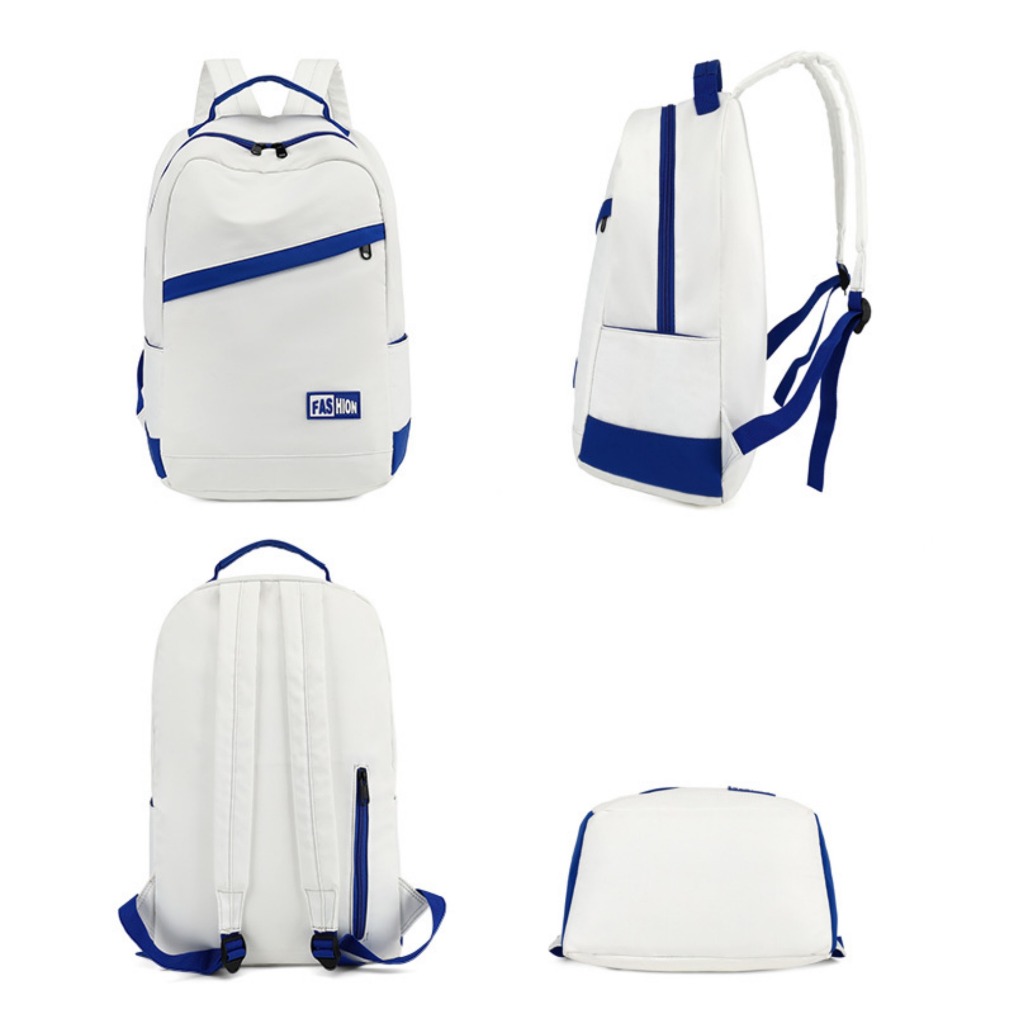 Large Capacity Color-Block Casual Backpack 2