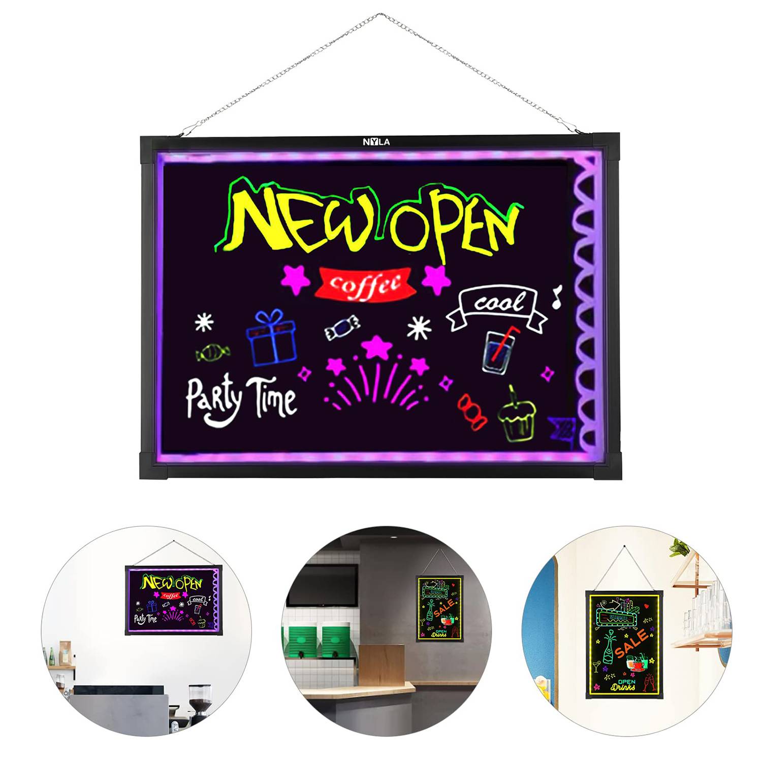 Acrylic RGB magic LED Writing Board 1