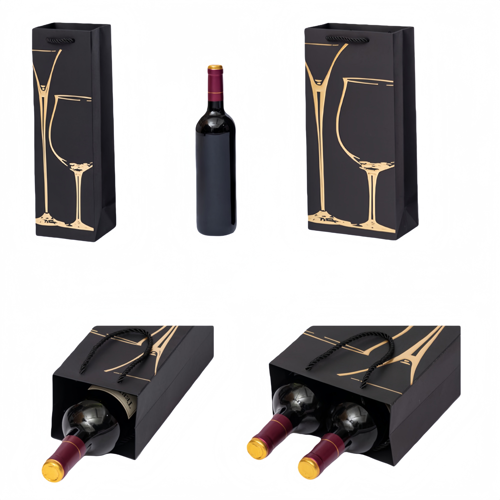 Handcrafted Paper Wine Bottle Bag 2