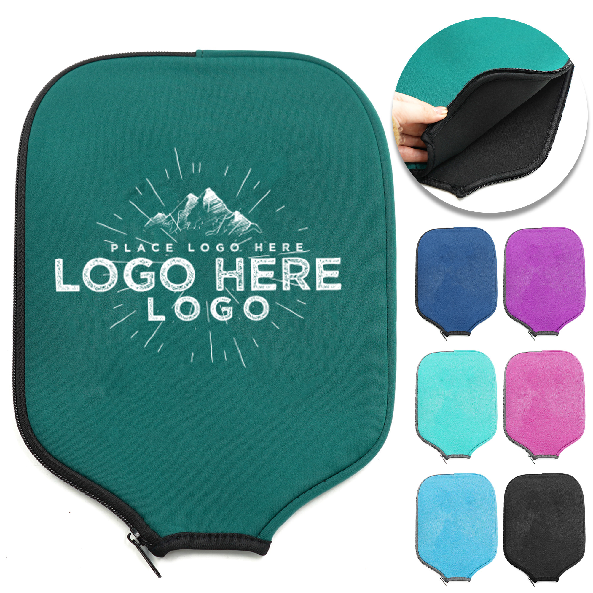MOQ 50 Waterproof Pickleball Paddle Cover with Neoprene Material 3