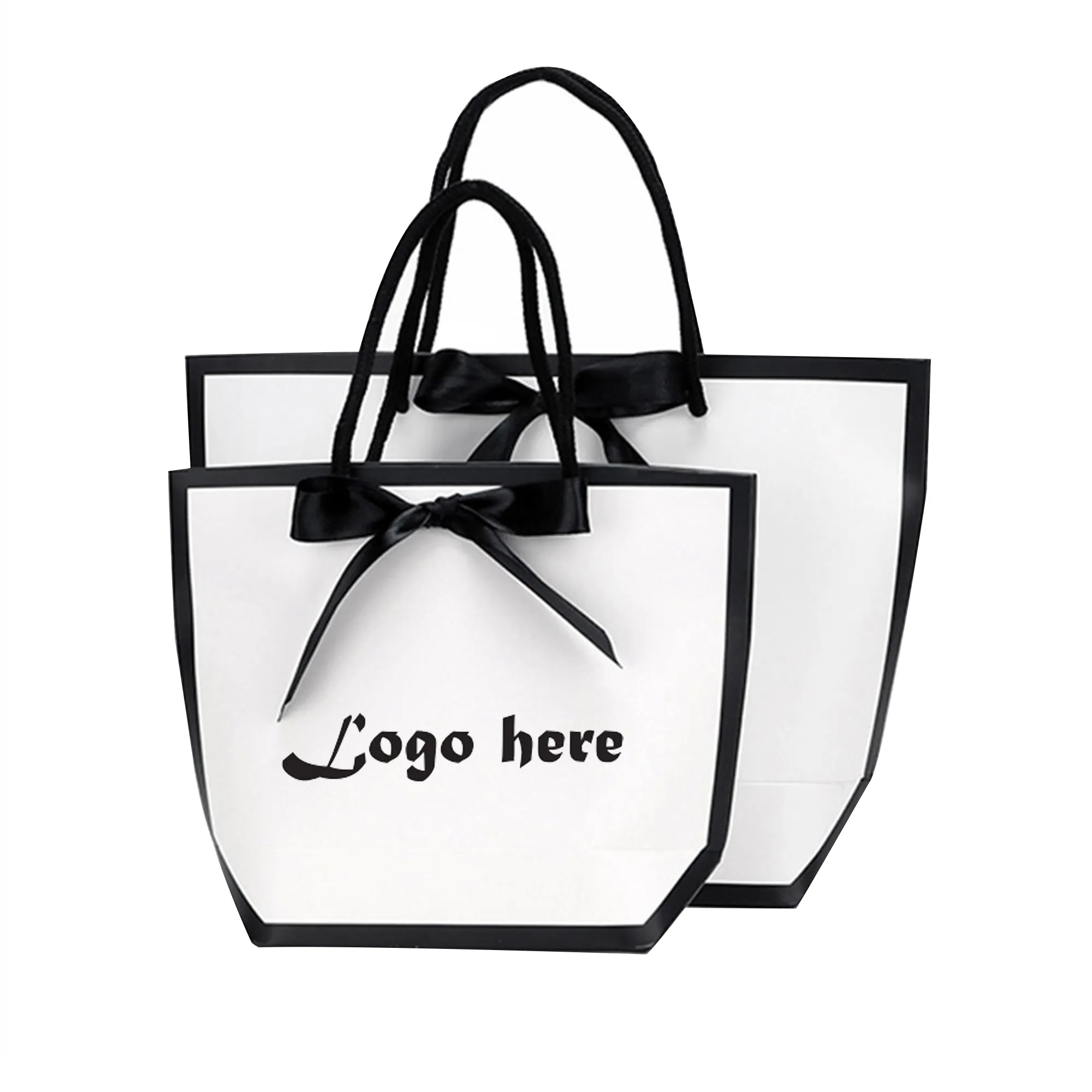 Clothing Store Gift Wrap Tote Bag With Bow