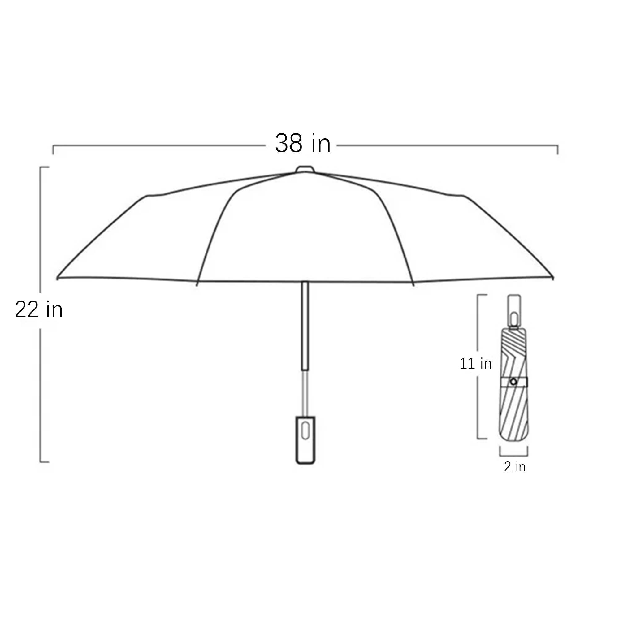 Automatic 8 Rib Folding Umbrella 4