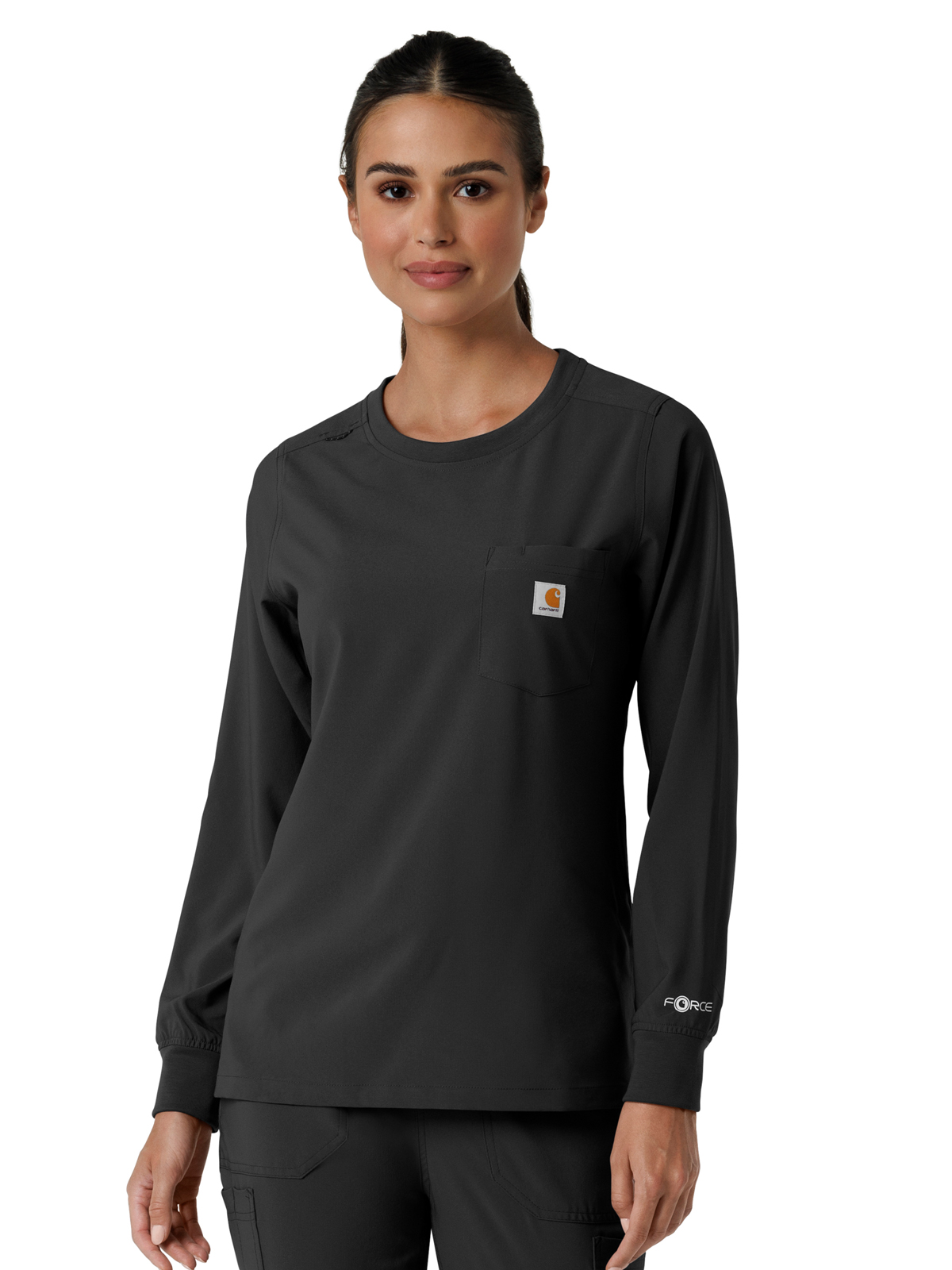 Carhartt Scrubs - Women's One-Pocket Crew Neck Long Sleeve Scrub Top 13