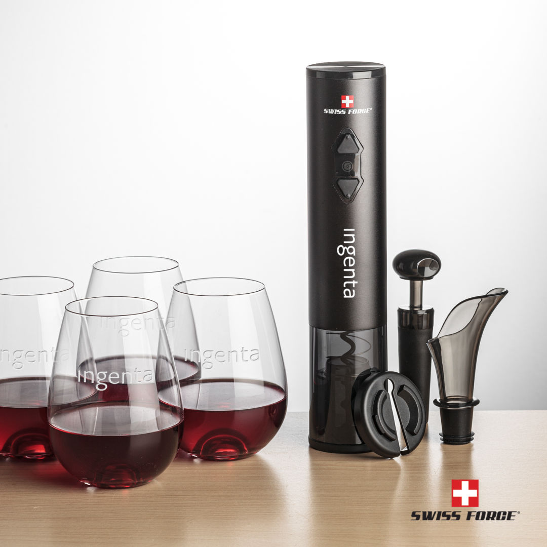 Swiss Force® Opener Set & Edderton Stemless Wine 7