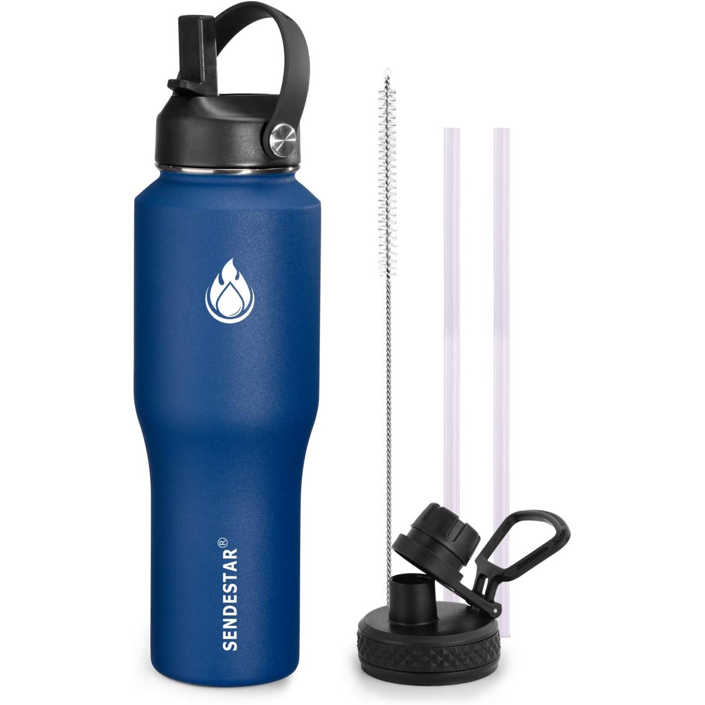 Slim outline w/thermos flask Cap Water Bottle, Double Wall Vacuum Insulated Water Bottle 1