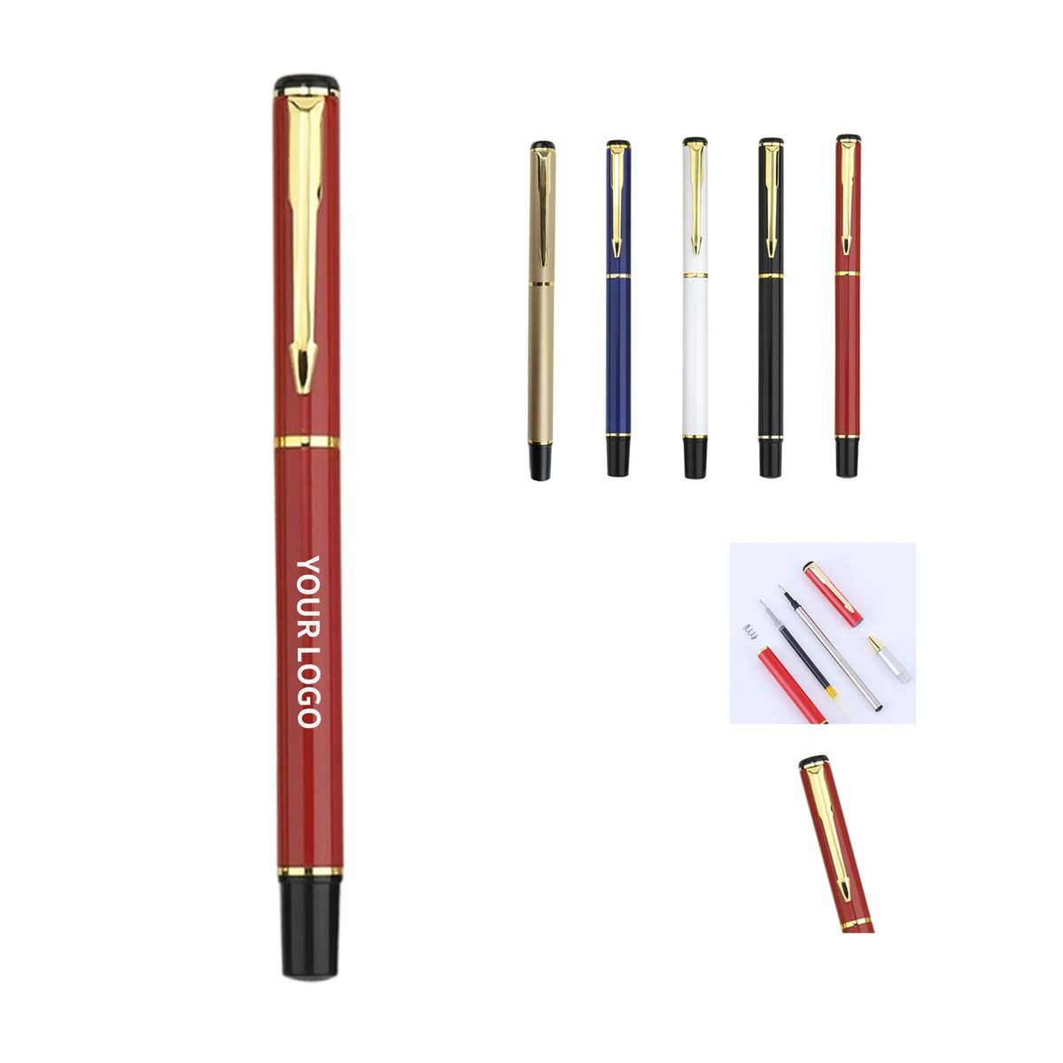 Metal Ballpoint Pen with Slim 5.28 Inch Barrel 5