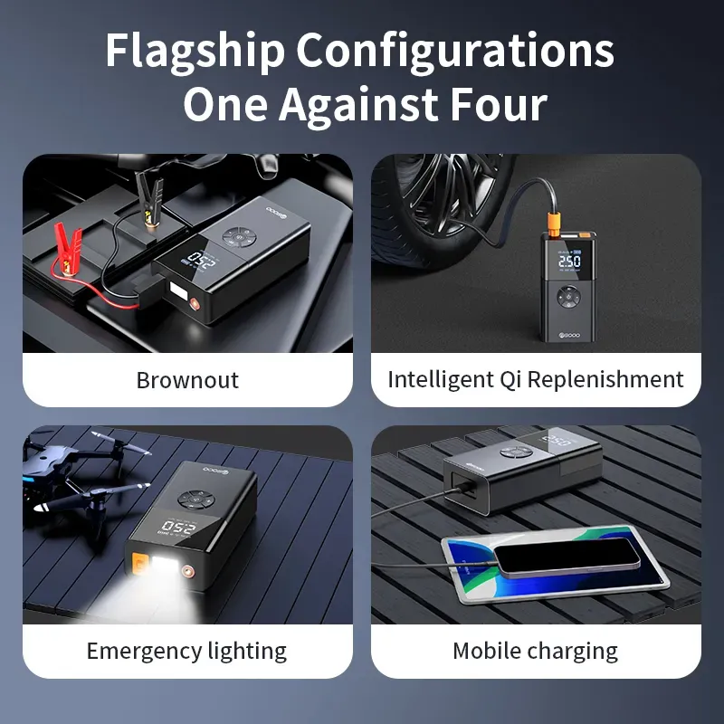 Multifunctional Vehicle Starting Power Supply with Air Pump 6