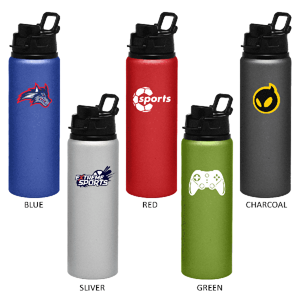 Aluminum Water Bottle - Snap Lid, 25 oz., custom water bottle with logo imprint 3
