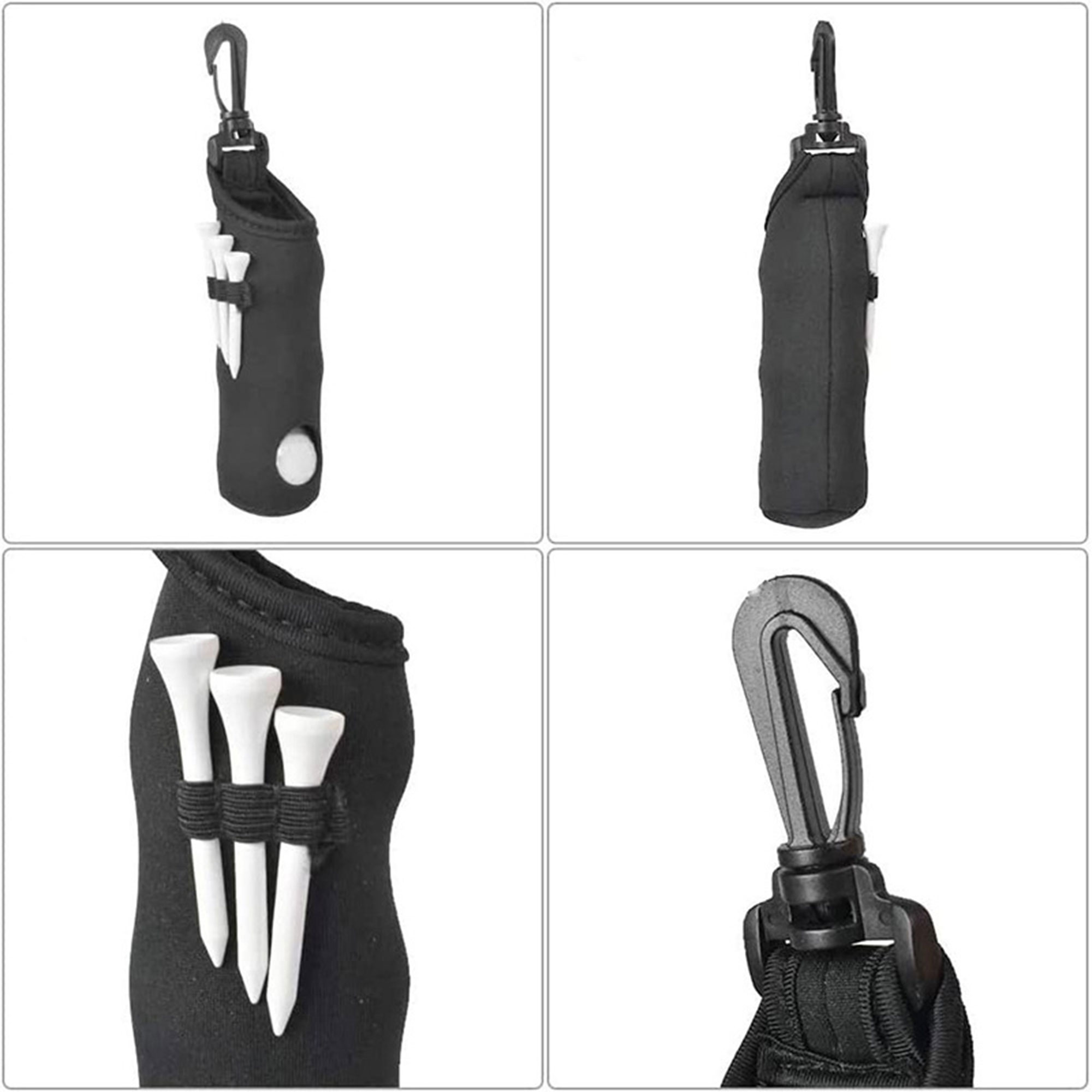 Golf Ball Storage Bag In Neoprene With Carabiner 1
