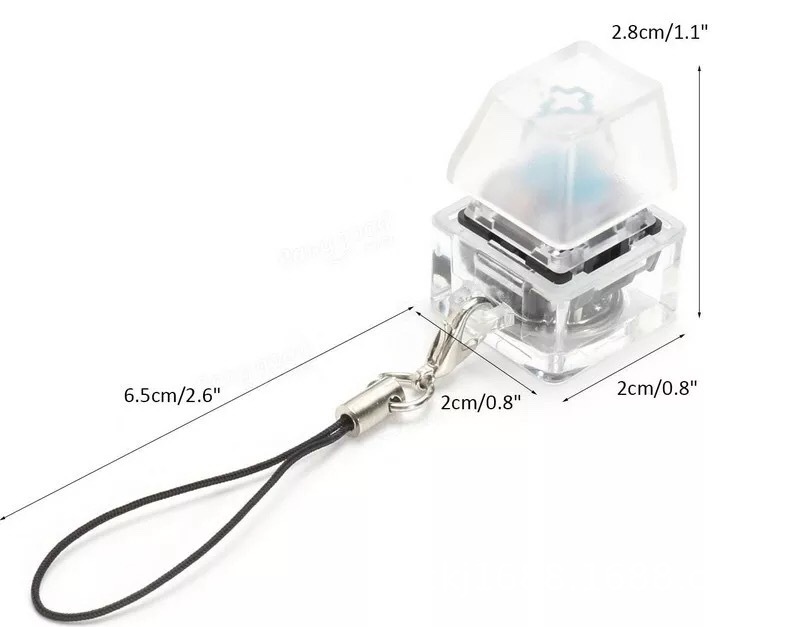 KeyboardKey Fidget Toy / Switch Keychain LED Light Toys Stress Relief 2