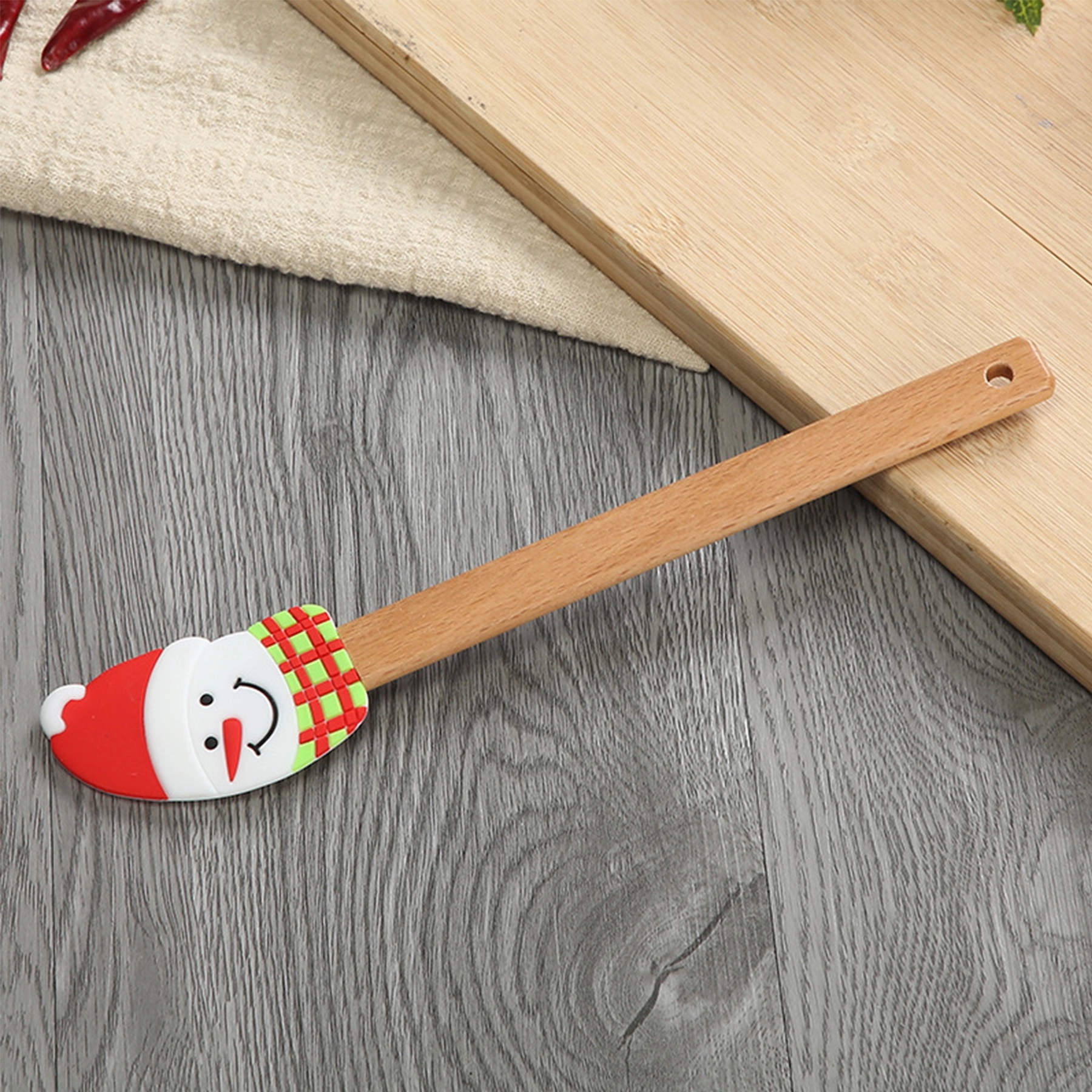 Xmas Christmas Silicone Rubber Spatula Set 8