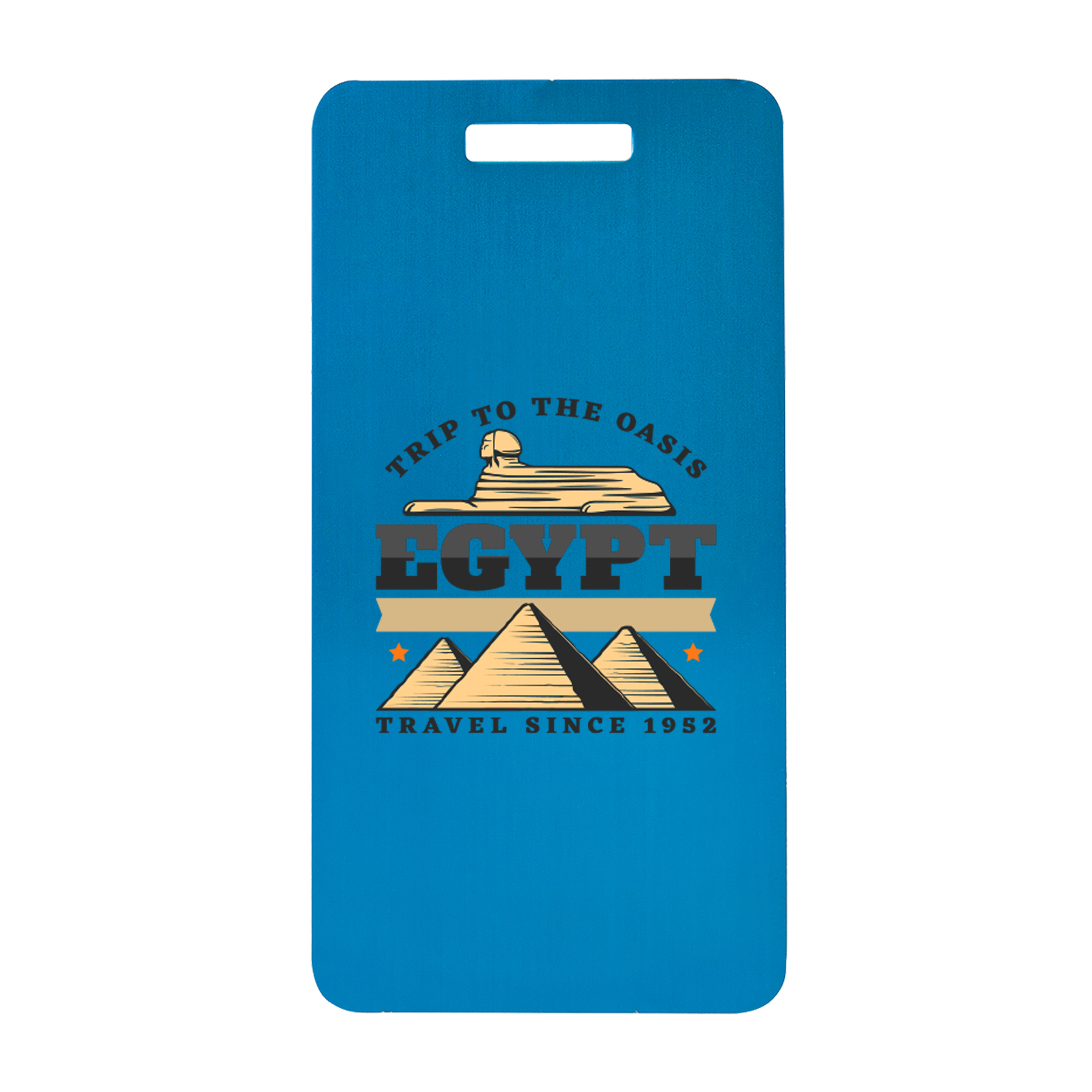 3 7/8" x 2" Anodized Aluminum Luggage Tag 5