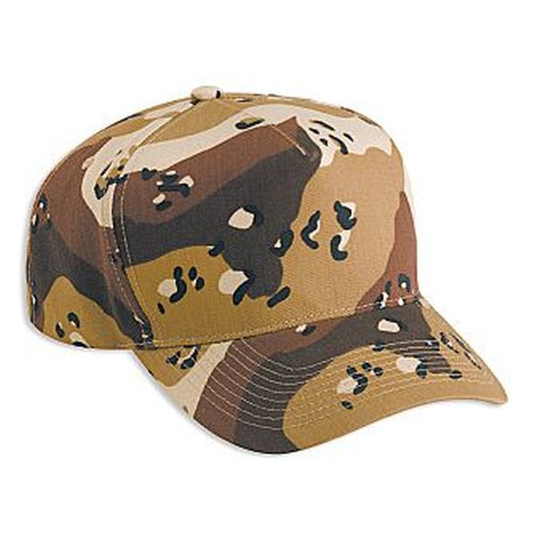OTTO CAP® Camouflage 5 Panel Mid Profile Baseball Cap 12