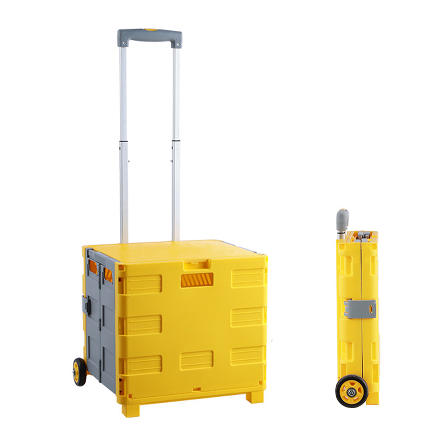 Large Foldable Rolling Cart With Telescopic Handle 4