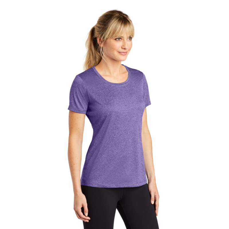Sport-Tek Women's Heather Contender Scoop Neck Tee. 37