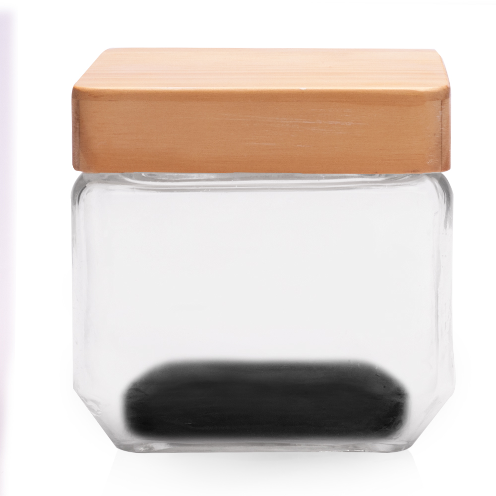 27 oz. Glass Candy Jars with Wooden Lid