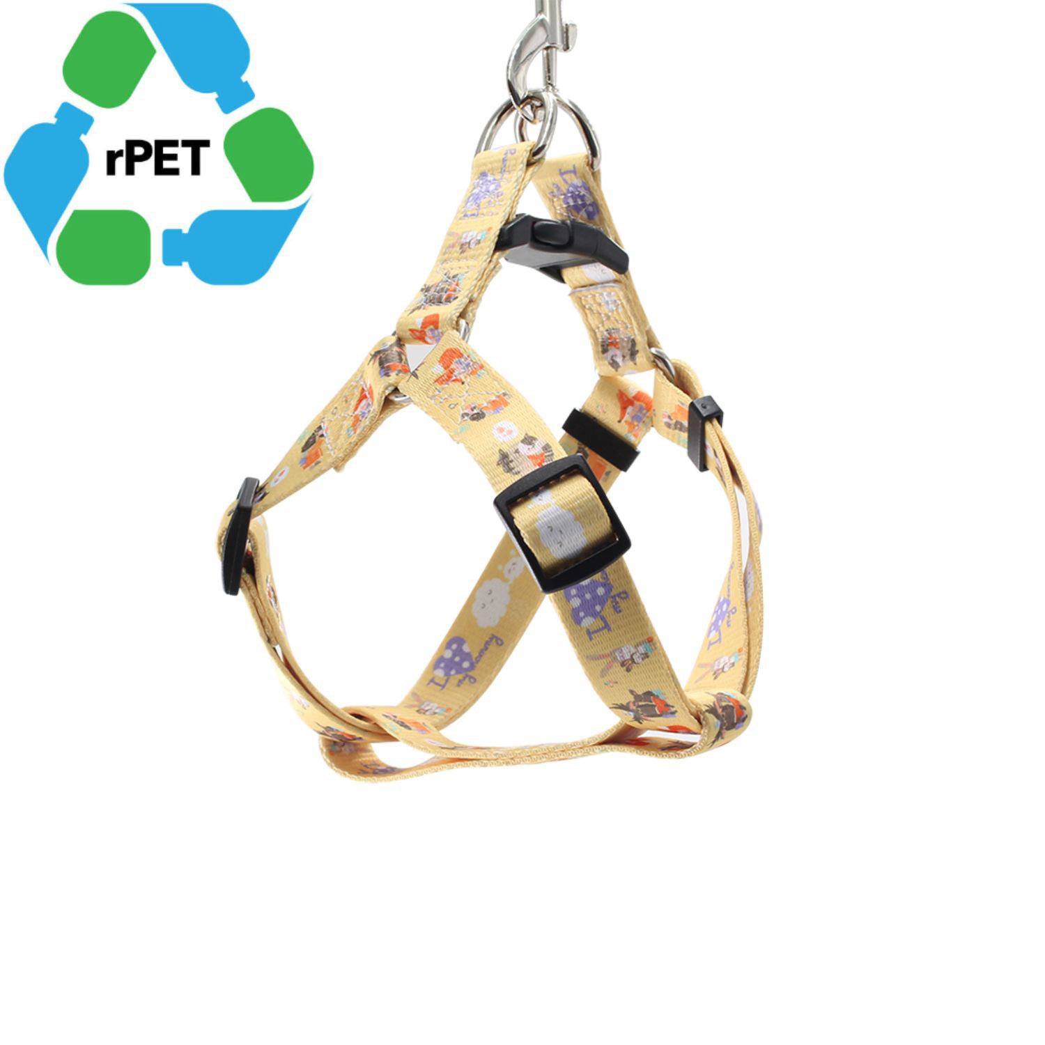 1"W x 36"L rPET Eco-friendly Sublimation High Quality Pet Vest Harness 5