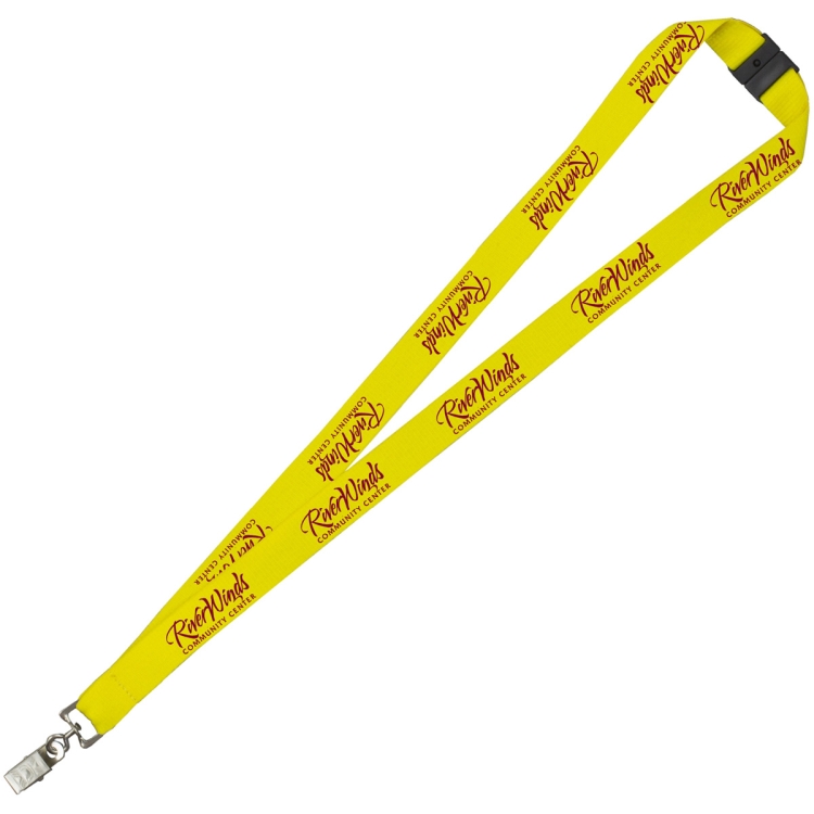 "Palmer" 3/4" Silkscreen Lanyard with FREE Breakaway Safety Release - Lobster Claw 10