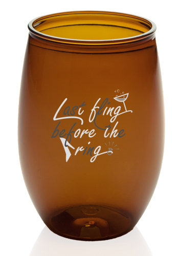 16 oz. Plastic Stemless Wine Glasses 25