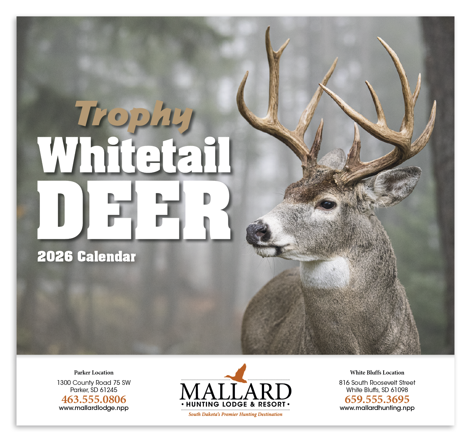 HotLine® Products Trophy Whitetail Deer Appointment Calendar - Stapled 22