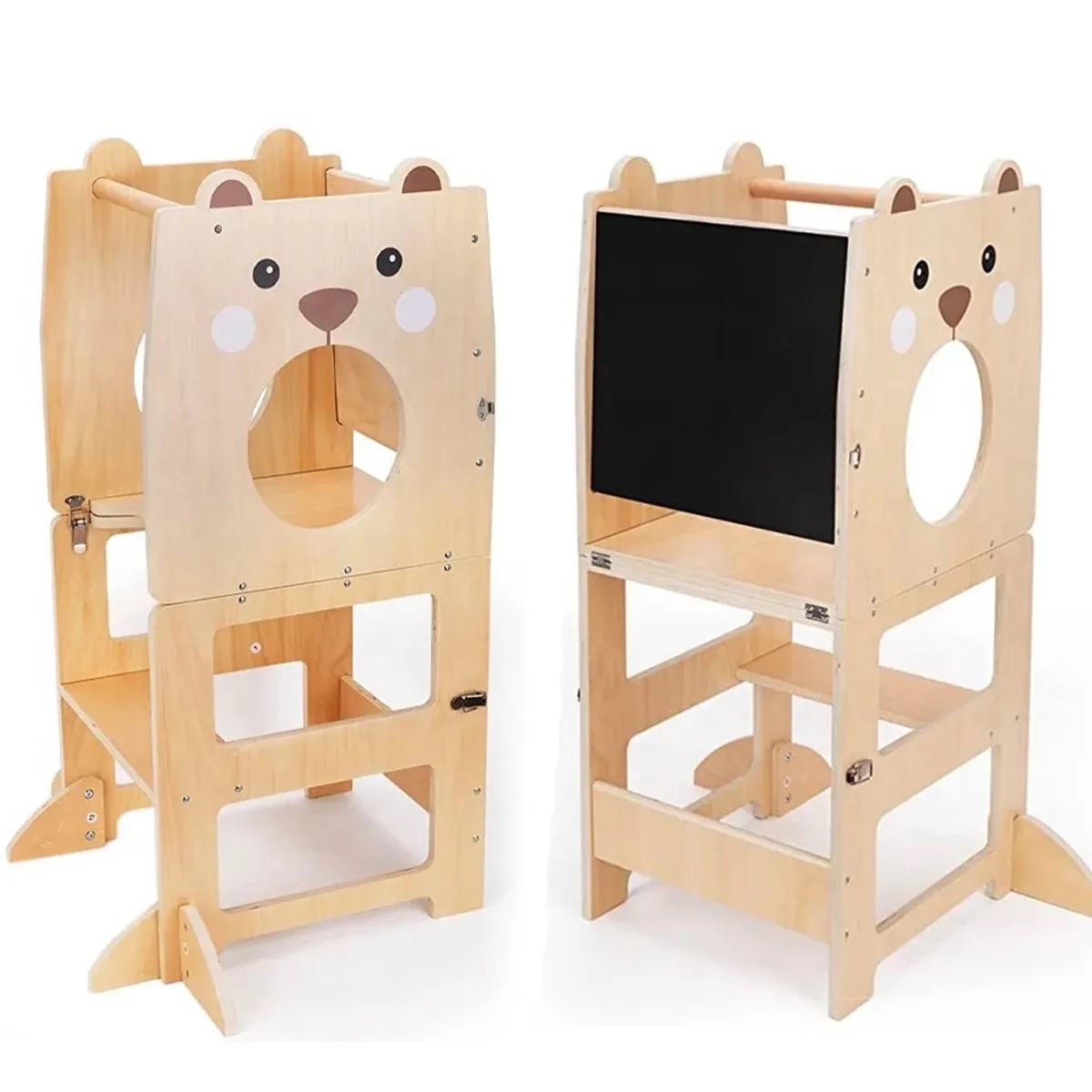 3 in 1 Toddler Standing Tower Collapsible Kids Step Stool 2