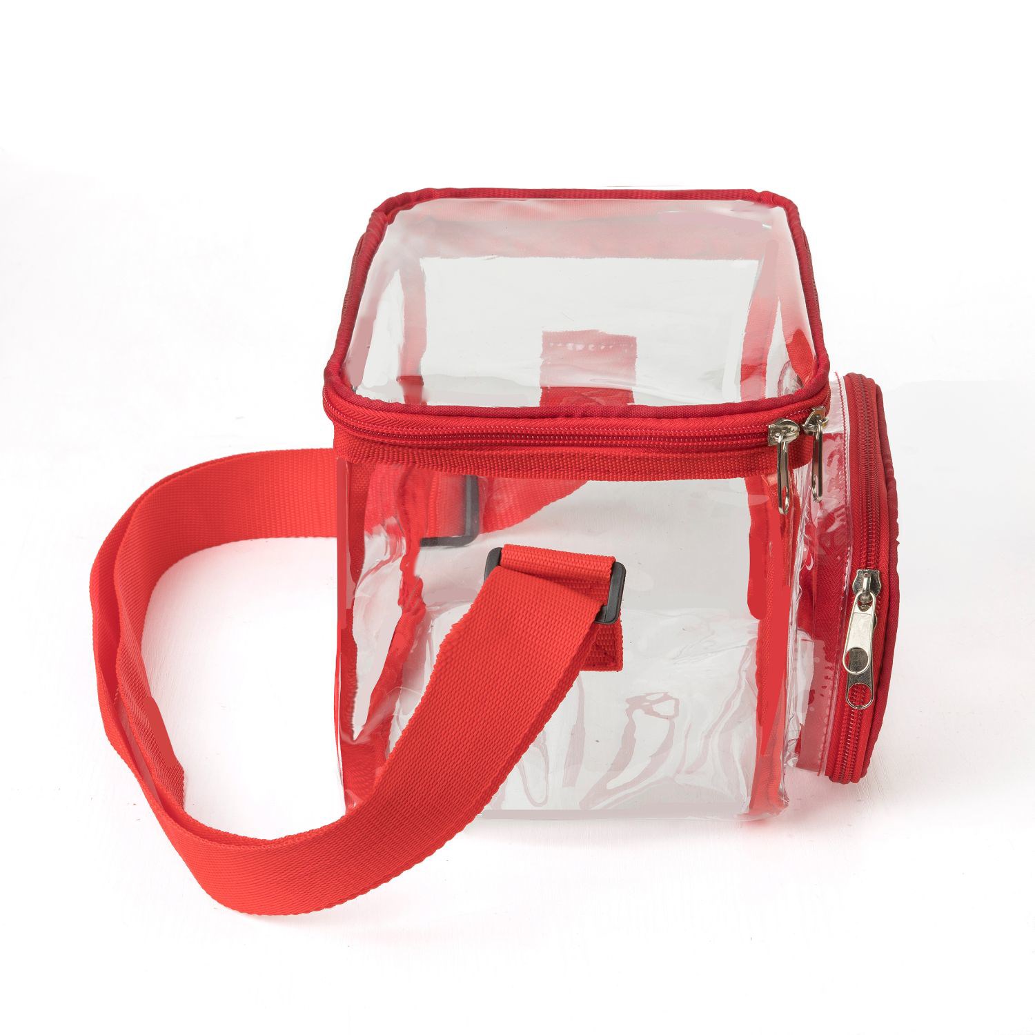 Stadium Approved Clear PVC Transparent Lunch Bag with Front Zipper Pocket 7