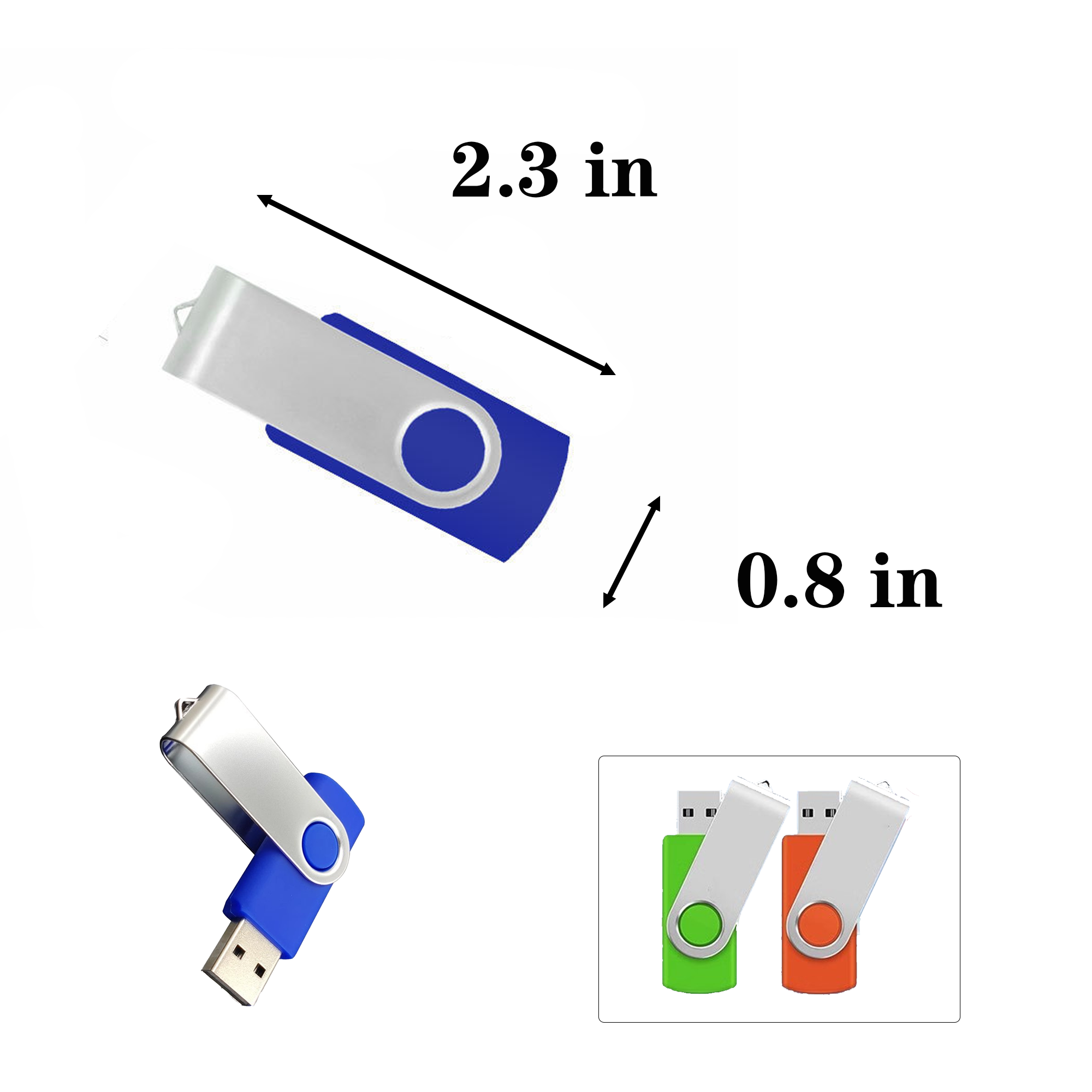 Mini Rotating Metal Flash Drive 2