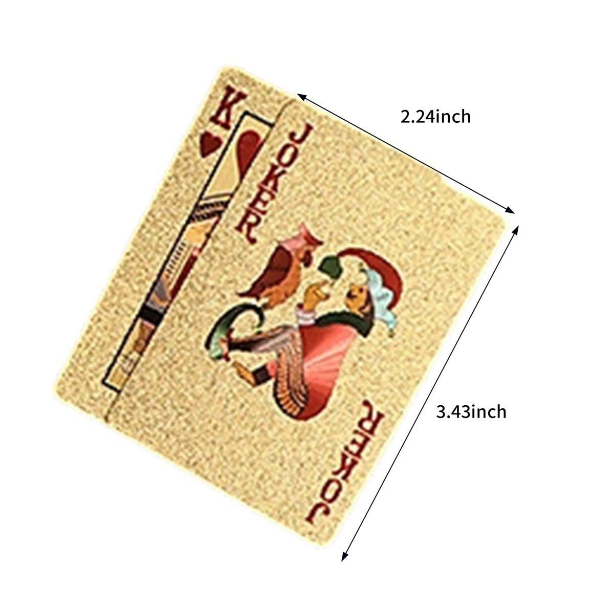 Durable Gold Color Poker Cards with Smooth Surface 3