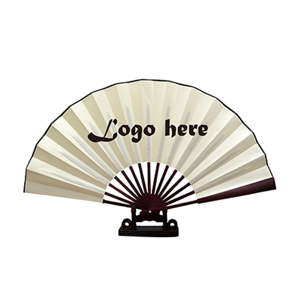 MOQ50 Two-Sided Full Color Large Cloth Folding Fan 1