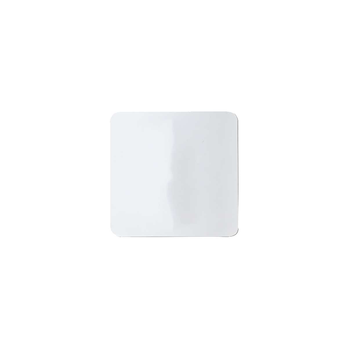 3" White Square Silicone Coaster 2