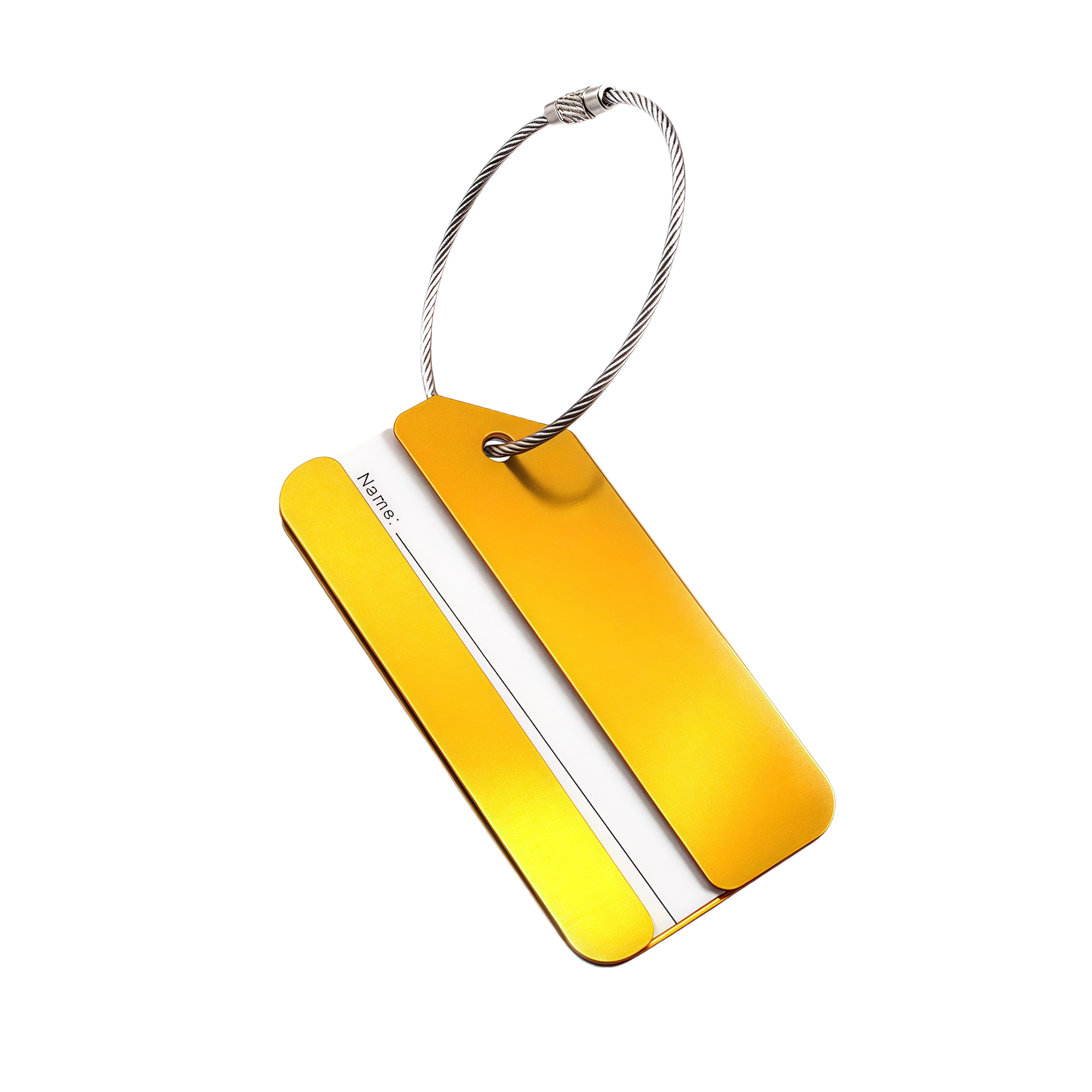 Durable Aluminum Luggage Tag for Travel - Lightweight 3