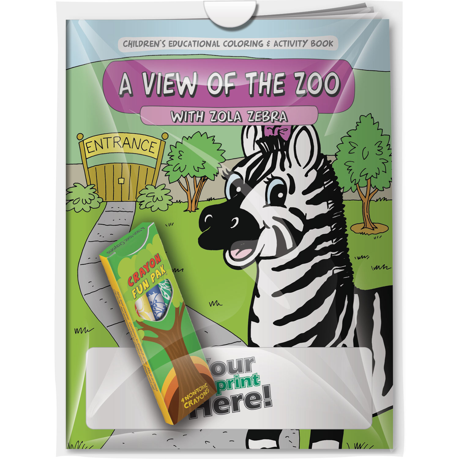 Combo Pack - CB1032 Coloring Book & 4-Pack of Crayons in a Poly Bag 3