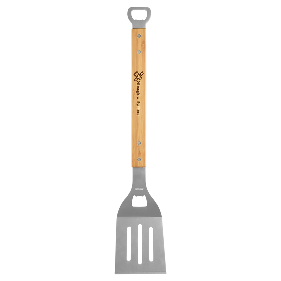 19 1/4" Bamboo Barbeque Spatula with Bottle Opener 3