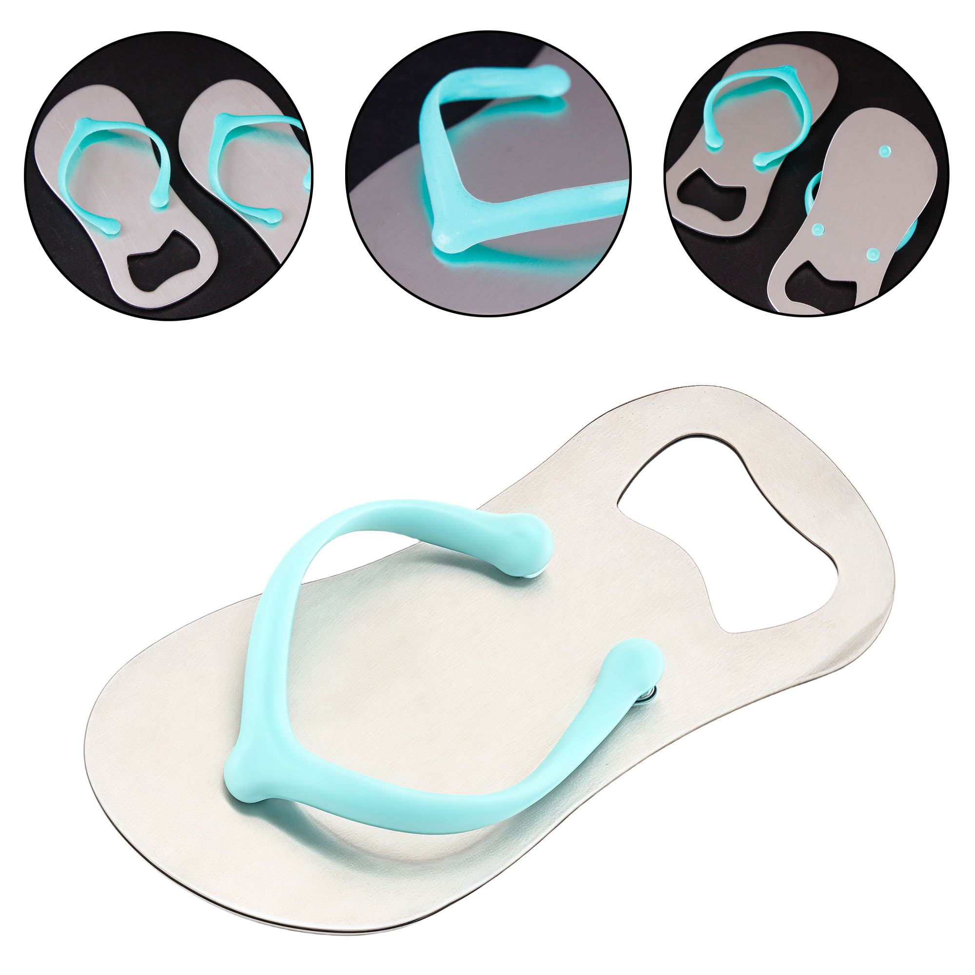 Flip Flop Bottle Opener, Stainless Steel Sandal Shoe Beer Opener 3