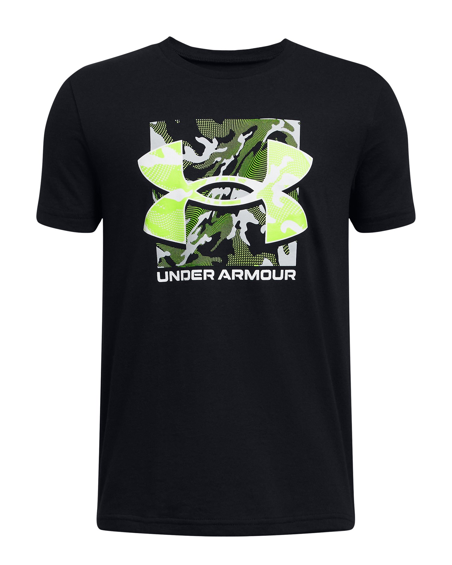 UA Box Logo Camo Boys' Short Sleeve T-Shirt 14