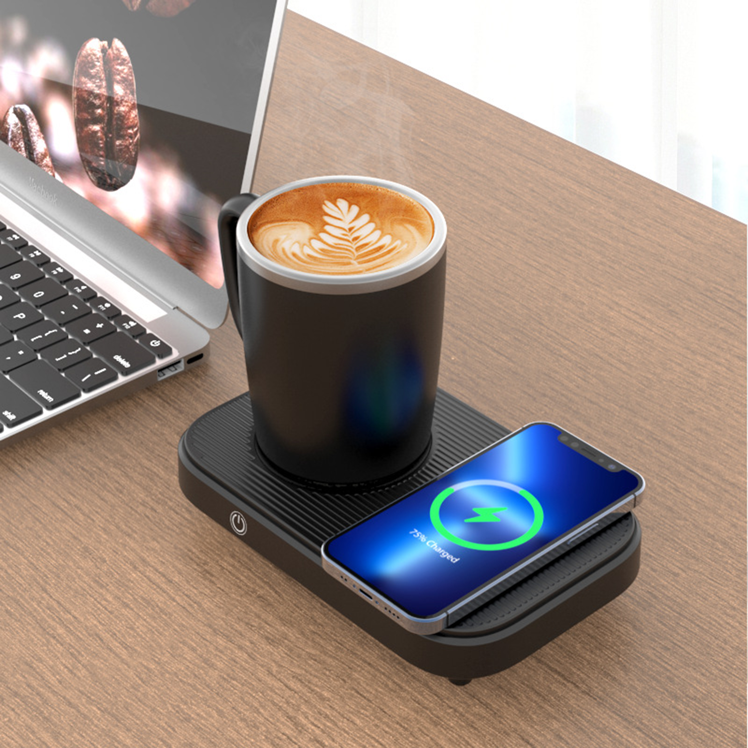 3 in 1 Heating Cooling Coffee Mug Warmer w/ Wireless Charger 6