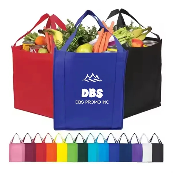 Heavy Duty Non-Woven Grocery Tote Bag With Screen Print
