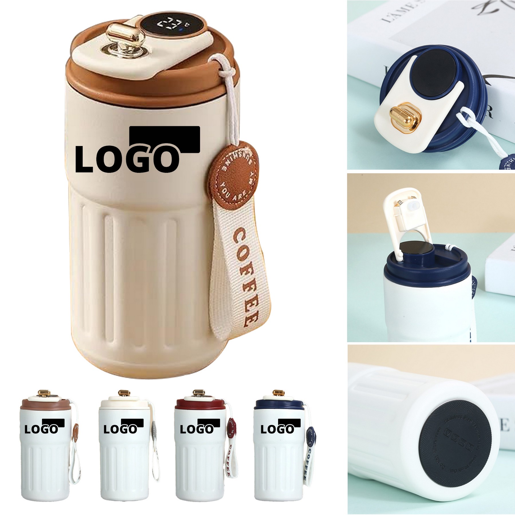 15Oz Thermos Coffee Cup With Temperature Display 1