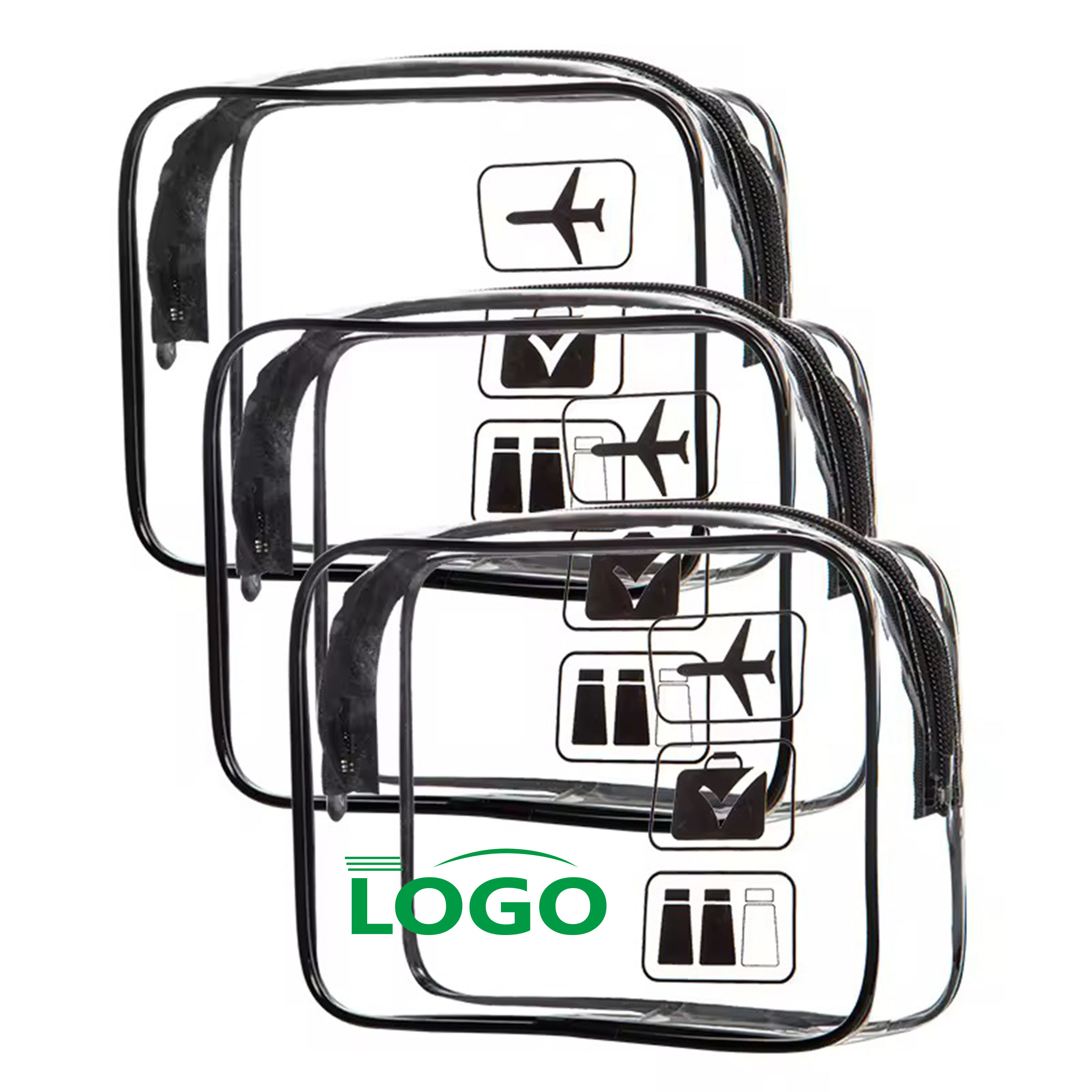Clear PVC Travel Makeup Bag with Vibrant Zippers 3