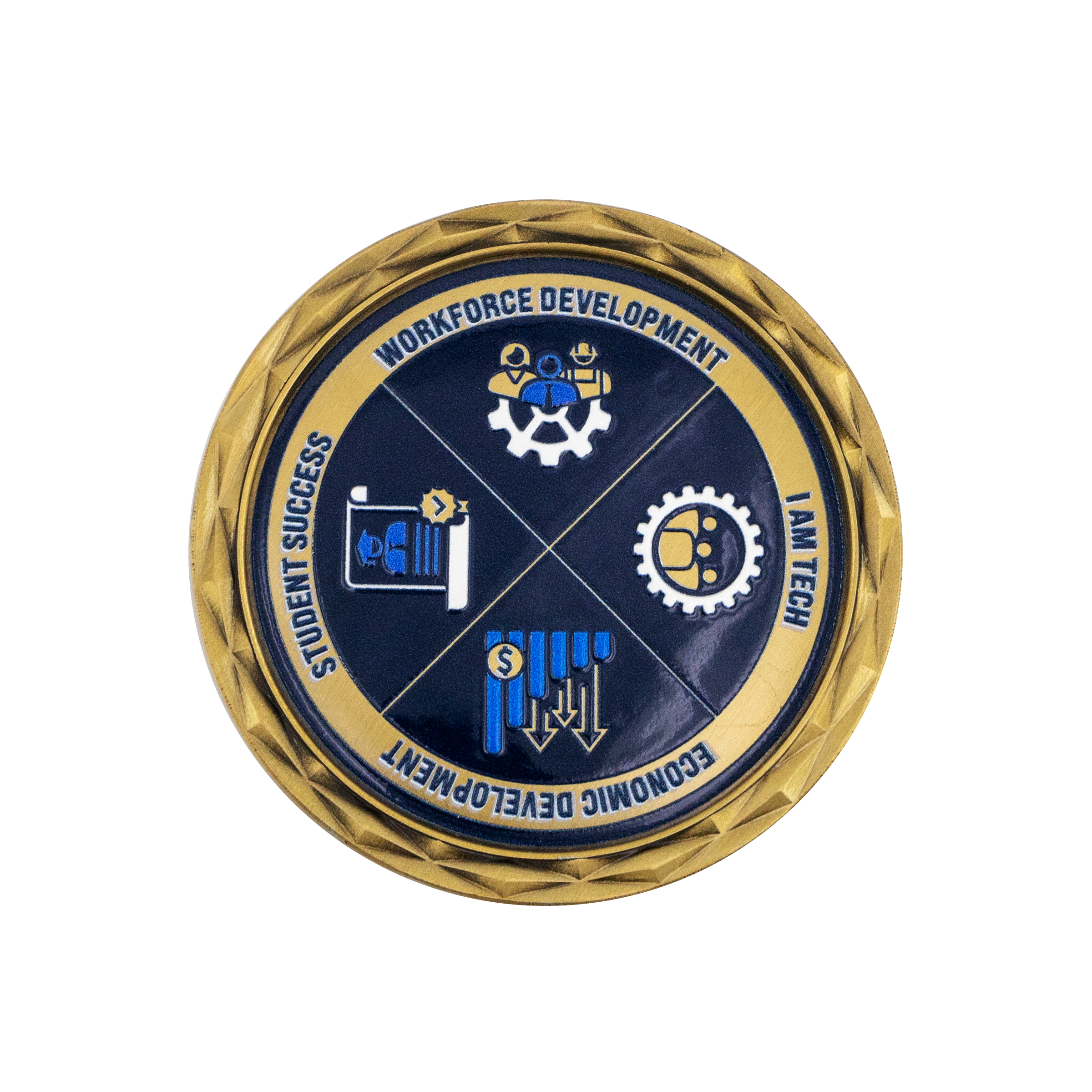 2" Speed Challenge Coin Diamond Border w/ 3D Texture Print 8
