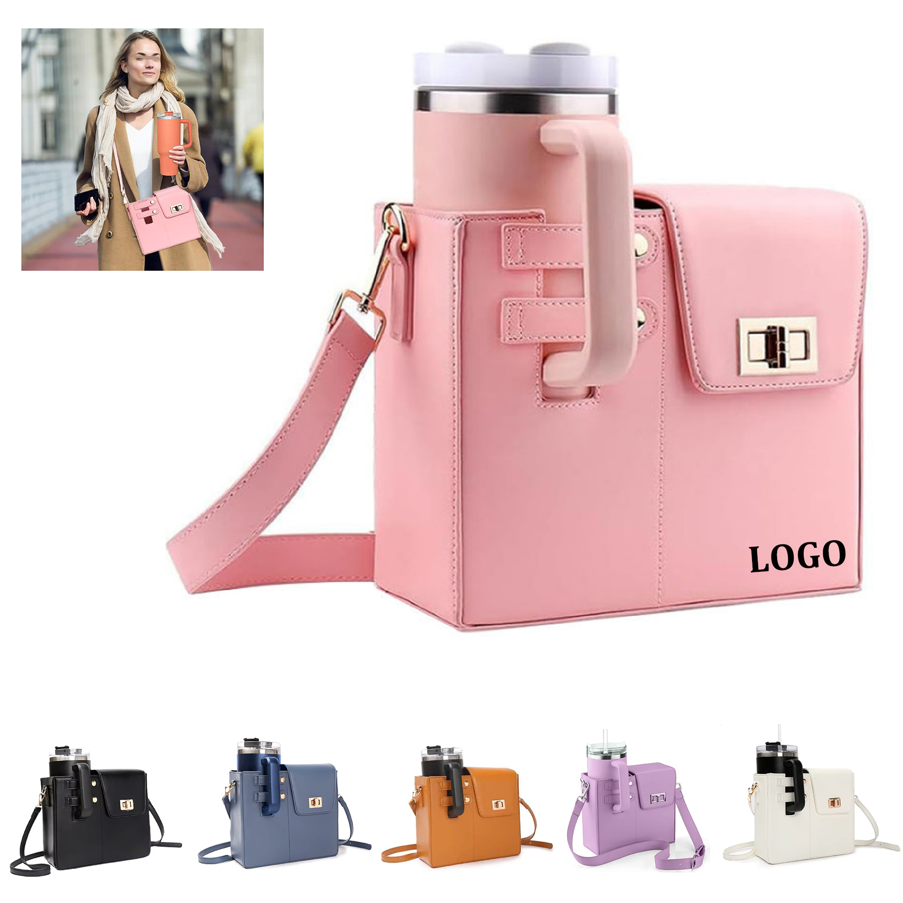 Tumbler Holder Crossbody Bag 8