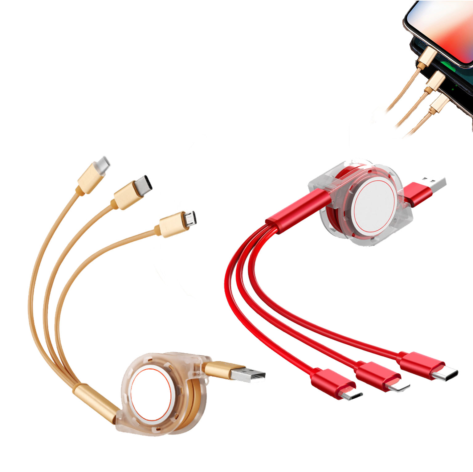 3-in-1 Retractable Charging Cable 1
